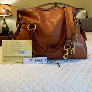 Dooney & Bourke Large Florentine Satchel in Natural!
